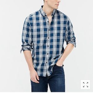 J.crew factory Plaid regular twill shirt in size M